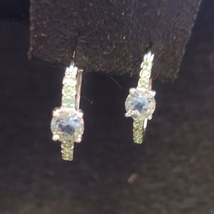 Prasiolite 1.40ct Round w/Tsavorite Garnet .54ctw